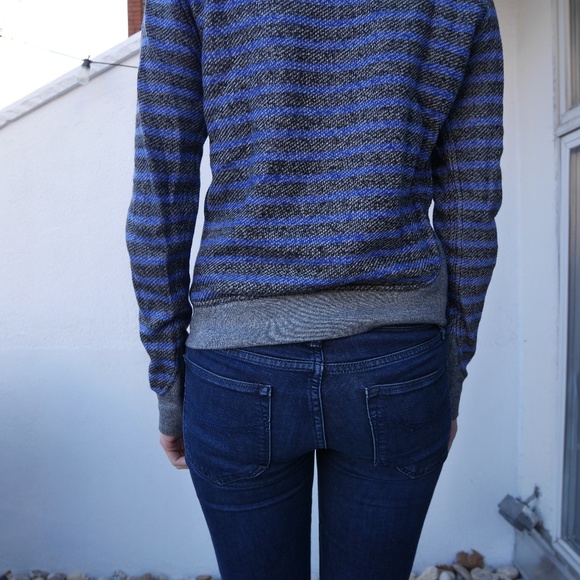 T by Alexander Wang Striped Sweatshirt, Like New - Picture 2 of 4